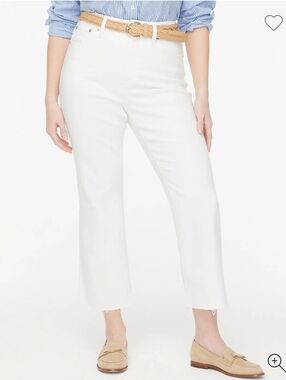 NWT J.Crew Women's Petite curvy mid-rise flare crop jean signature stretch $118